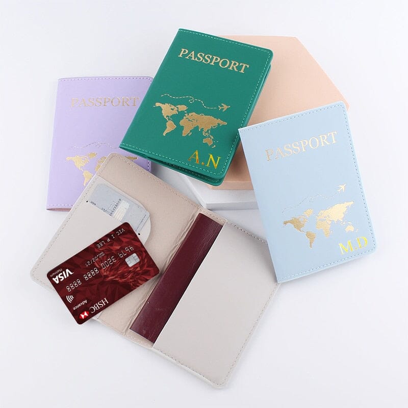 Protège-Passeport Personnalisé World Trip Rose – vue 3 – Yokabag