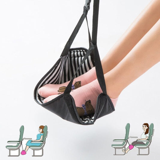 Repose-Pieds Avion Confort Voyage Noir – vue 2 – Yokabag