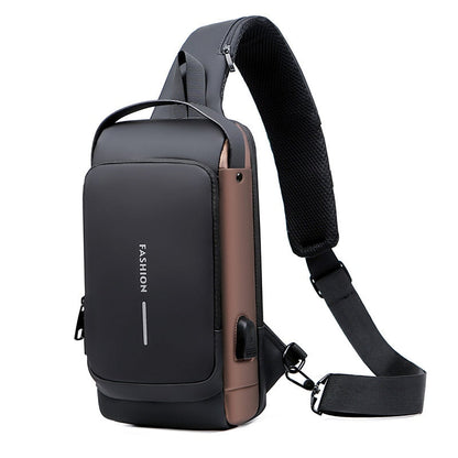 Sac à Bandoulière Sécurisé Travel Marron – vue 2 – Yokabag