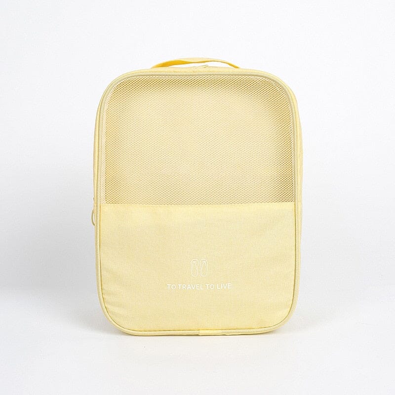 Housse à Chaussures de Voyage - (Jaune)