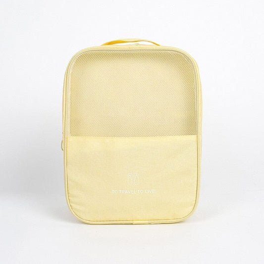 Housse à Chaussures de Voyage - (Jaune)