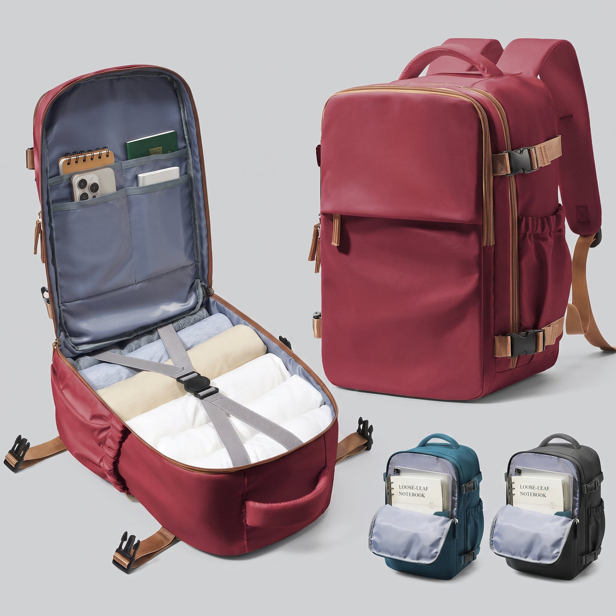 Sac à Dos de Voyage en Cabine 40x30x20 Bleu – vue 3 – Yokabag