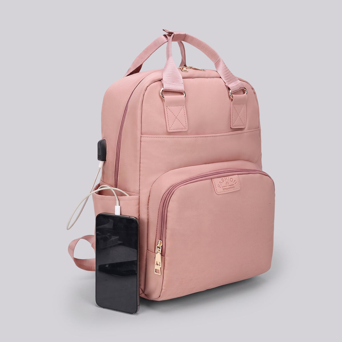 Sac à dos à langer pour bébé - Voyage Mummy Bag Rose – vue 4 – Yokabag