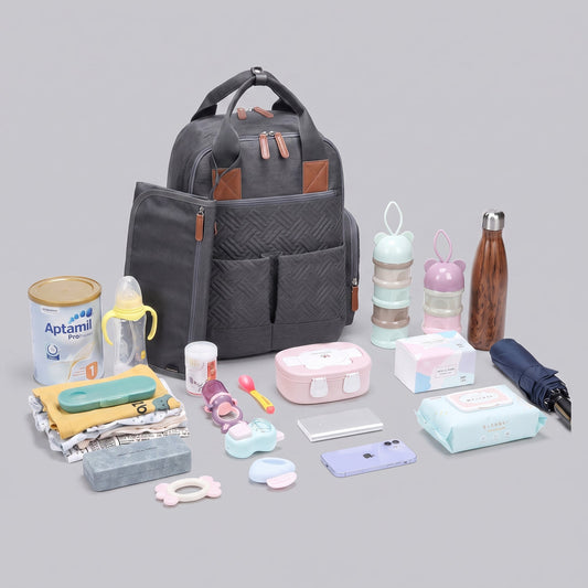 Sac à Dos Voyage Bébé - Avec Tapis à Langer Noir – vue 2 – Yokabag