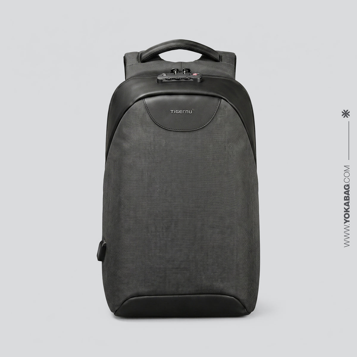 Sac à Dos Connecté (TSA) Gris – vue 2 – Yokabag