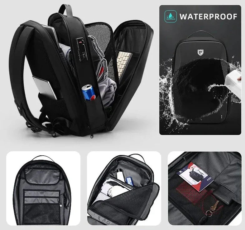 Sac à Dos Sécurisé Rigide (avec Port USB) – vue 3 – Yokabag
