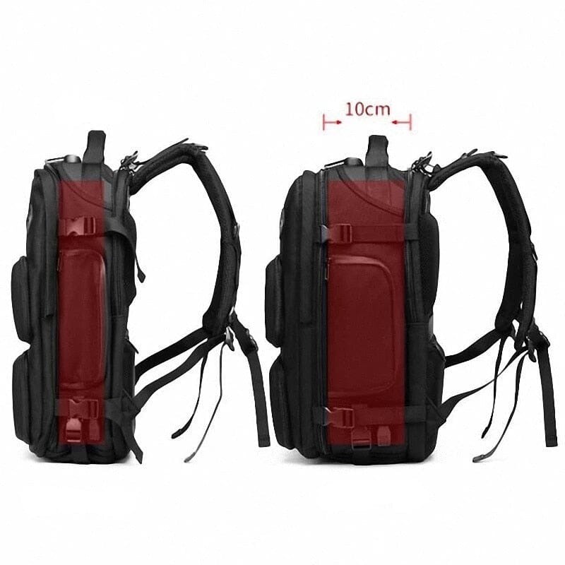 Sac à Dos Sécurisé Extensible pour Voyage Gris – vue 3 – Yokabag