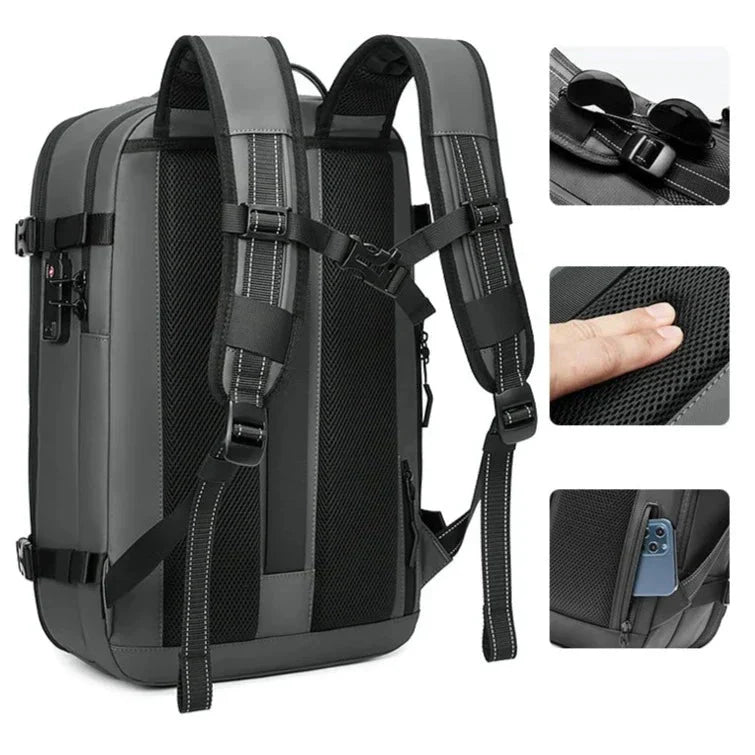 Sac à Dos Sécurisé Voyage Cabine à Compression Vacance – vue 5 – Yokabag