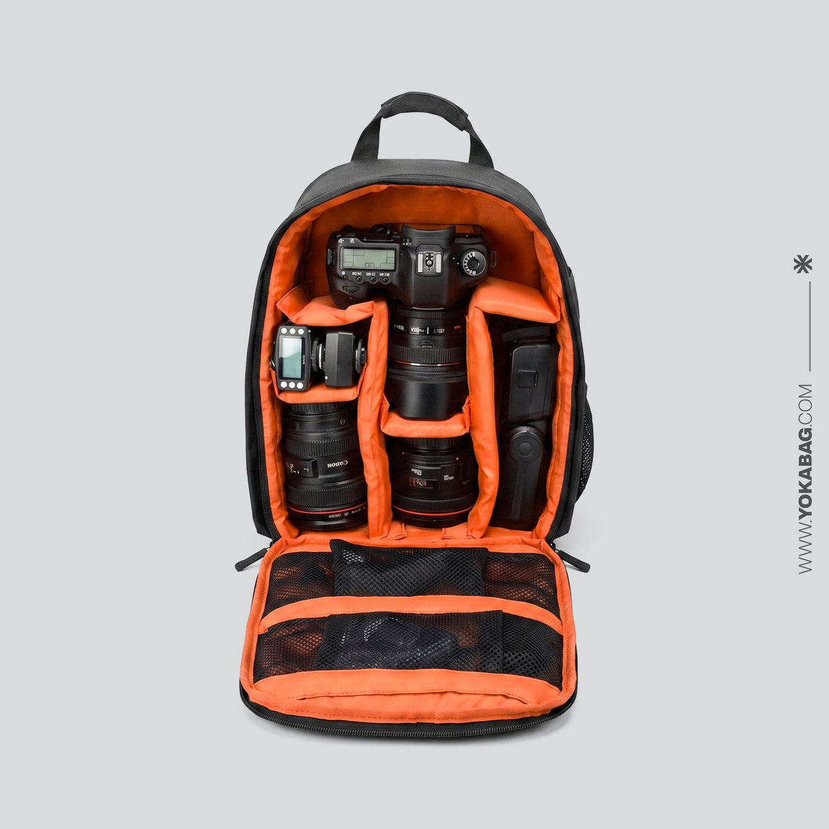 Sac à Dos Voyager avec Appareil Photo Pratique Vert – vue 4 – Yokabag