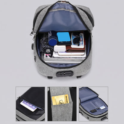 Sac à Dos Sécurisé avec Code Sécurisé Noir – vue 3 – Yokabag