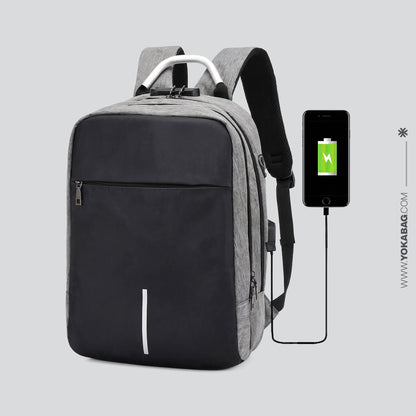 Sac à Dos Sécurisé avec Code Sécurisé Rouge – vue 4 – Yokabag