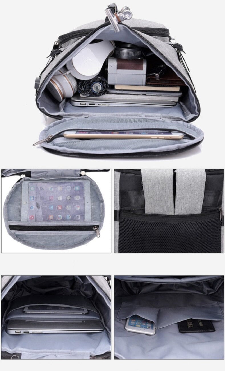Sac à Dos Voyager avec Compartiment Chaussures – vue 4 – Yokabag