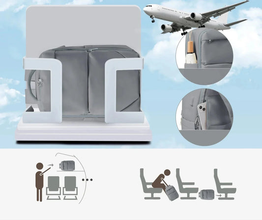 Sac à Dos Avion 40x20x25 - Voyager de manière Beige – vue 2 – Yokabag