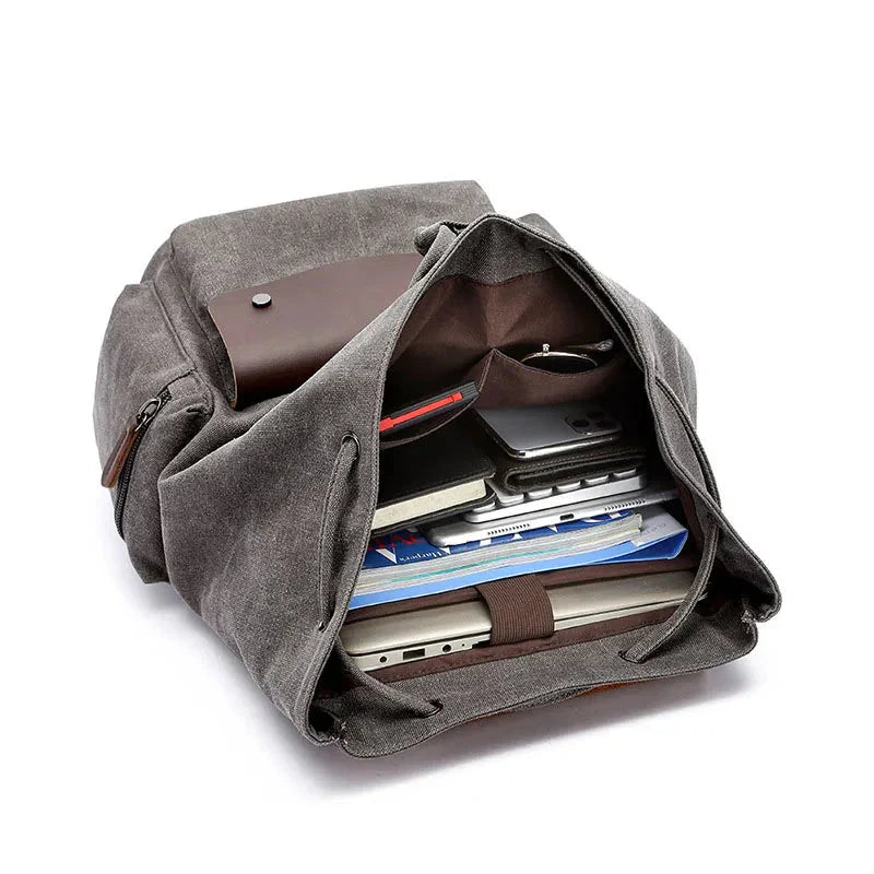 Sac à Dos Explorateur Rétro Marron – vue 2 – Yokabag