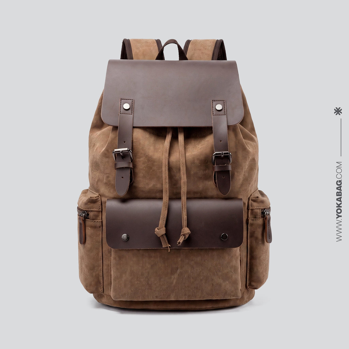 Sac à Dos Explorateur Rétro Kaki – vue 5 – Yokabag