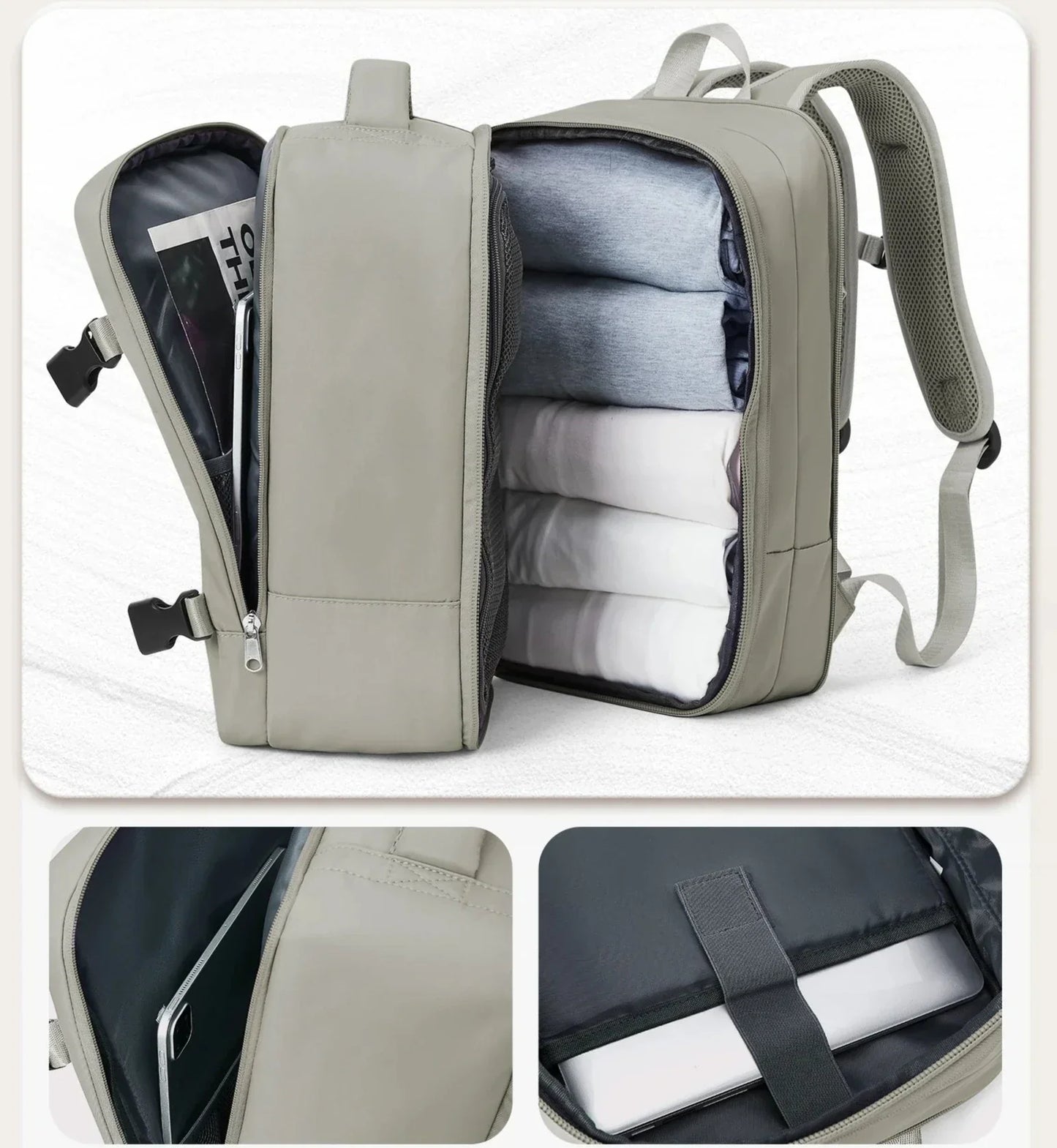 Sac à Dos de Voyage Cabine Avion 40x20x25 Rose – vue 4 – Yokabag