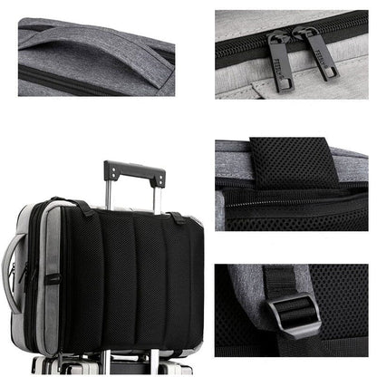 Sac à Dos Cabine pour les Week-Ends Aventure (Extensible) Noir – vue 2 – Yokabag