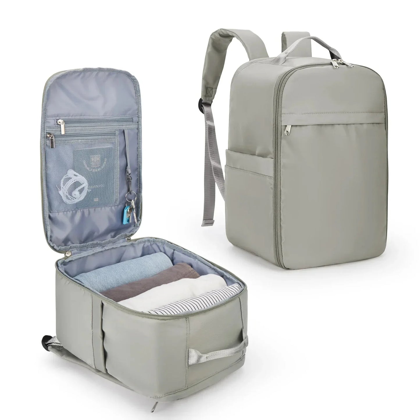 Sac à Dos de Voyage Cabine Pratique (45x36x20 & 40x20x25) Bleu Ciel – vue 6 – Yokabag