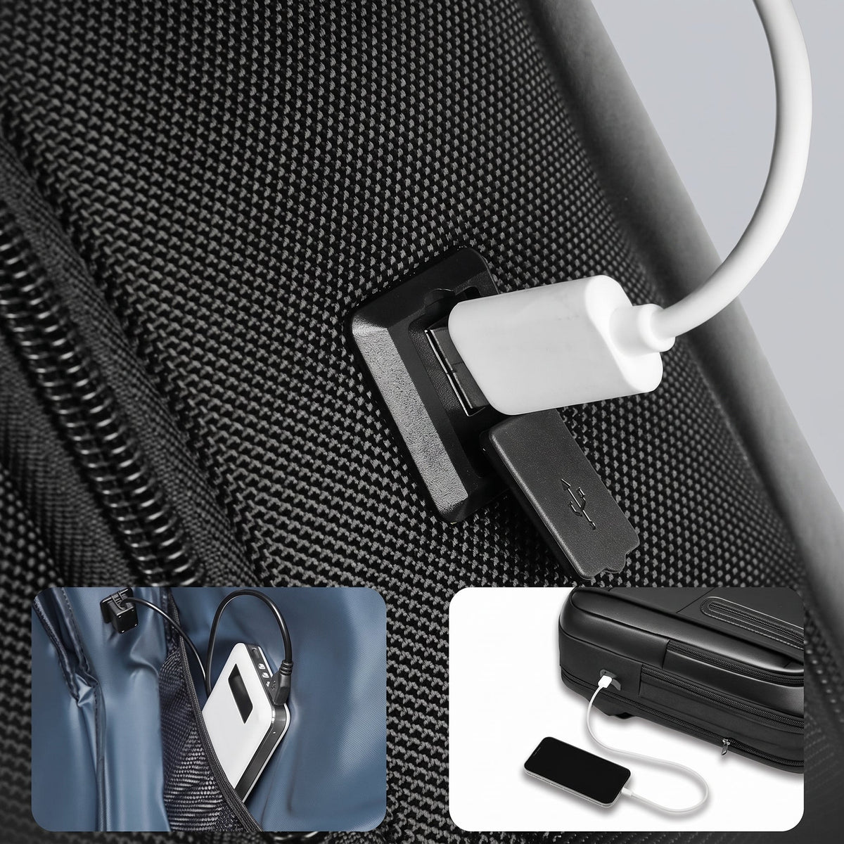 Sac à Dos Connecté pour Homme (17 Pouces) - Voyage Ready Noir – vue 2 – Yokabag