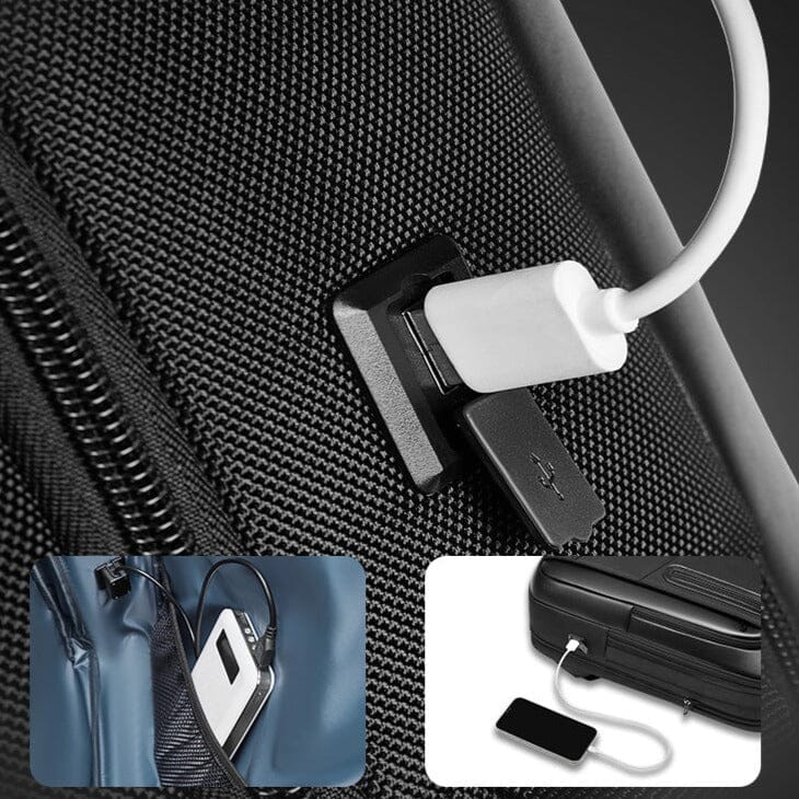 Sac à Dos Connecté pour Homme (17 Pouces) - Voyage Ready Noir – vue 2 – Yokabag
