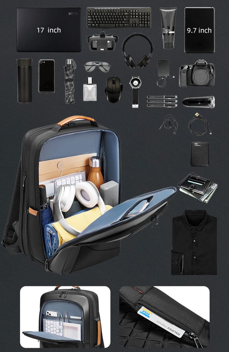 Sac à Dos Connecté pour Homme (17 Pouces) - Voyage Ready – vue 6 – Yokabag