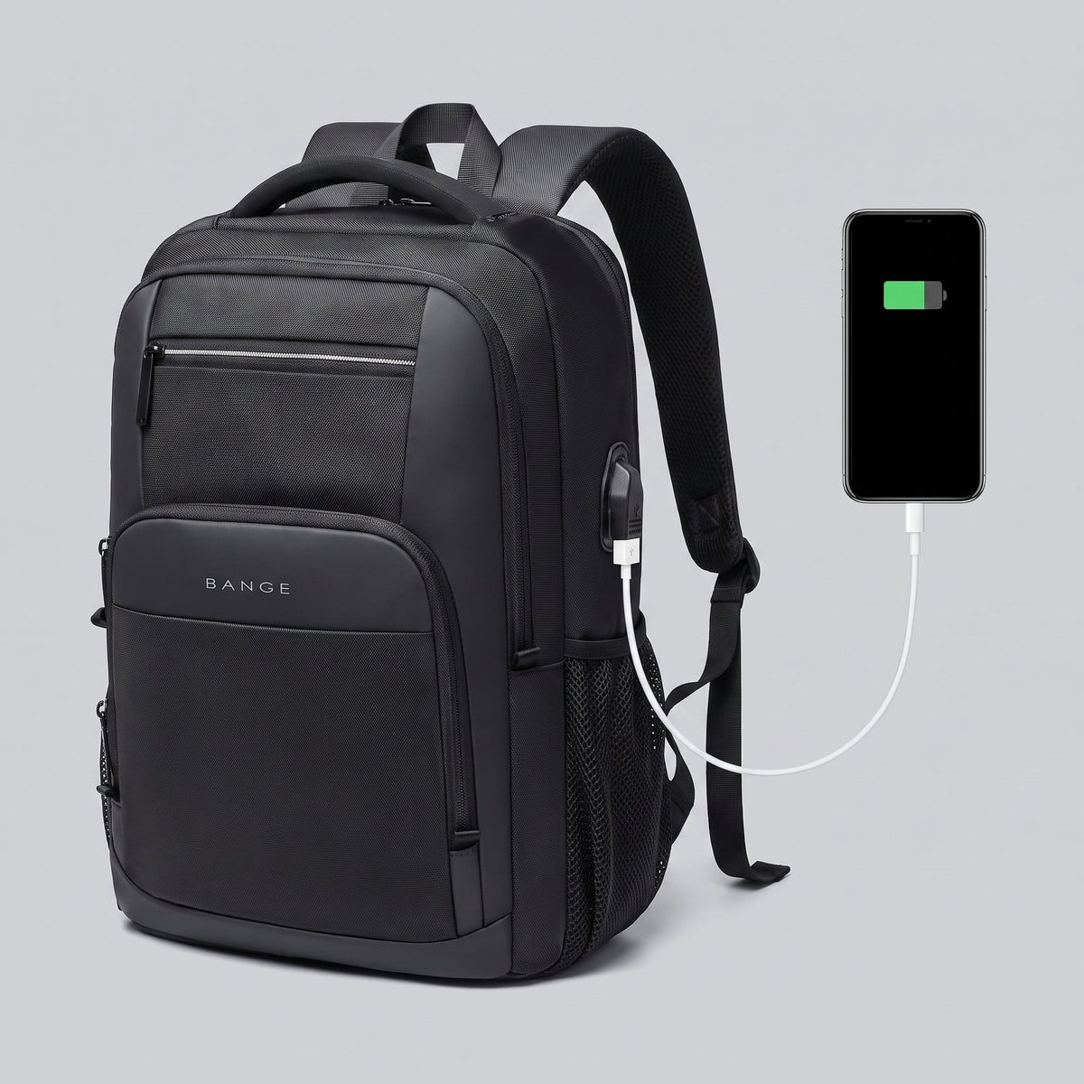 Sac à Dos Connecté Homme USB (15.6) - Adventure Series Bleu – vue 2 – Yokabag