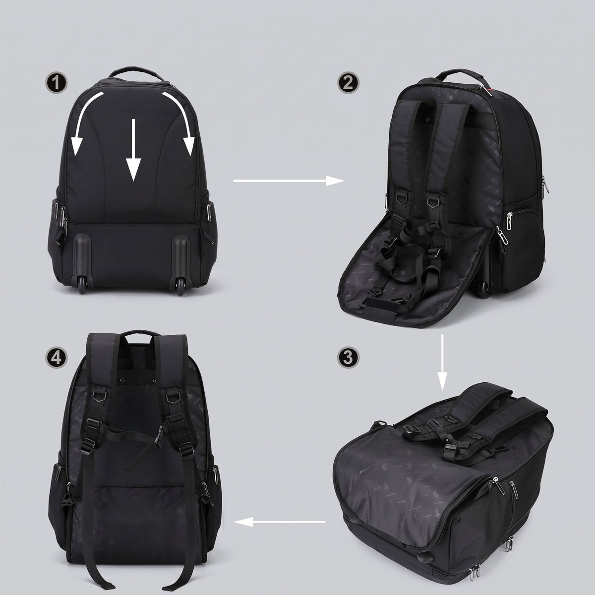 Valise Cabine Sac à Dos à Roulettes Business Homme – vue 5 – Yokabag