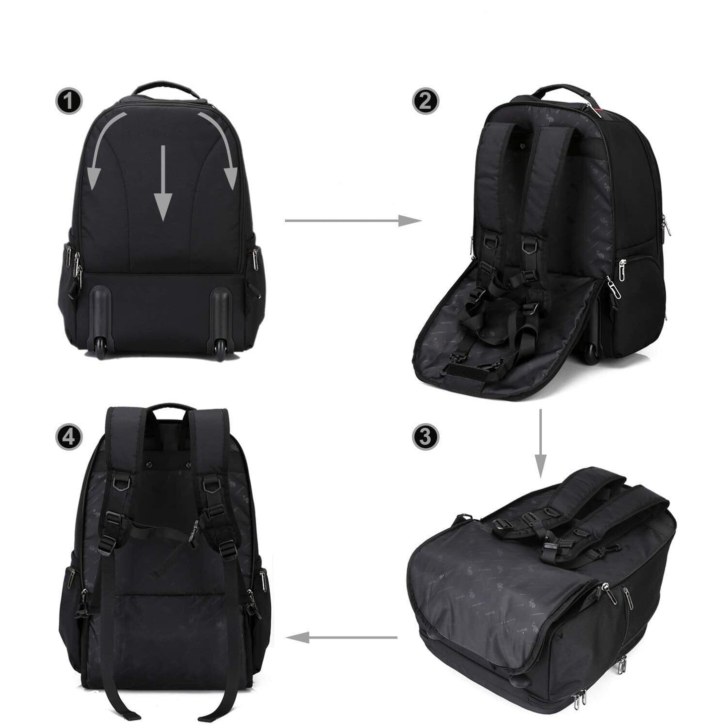 Valise Cabine Sac à Dos à Roulettes Business Homme – vue 5 – Yokabag
