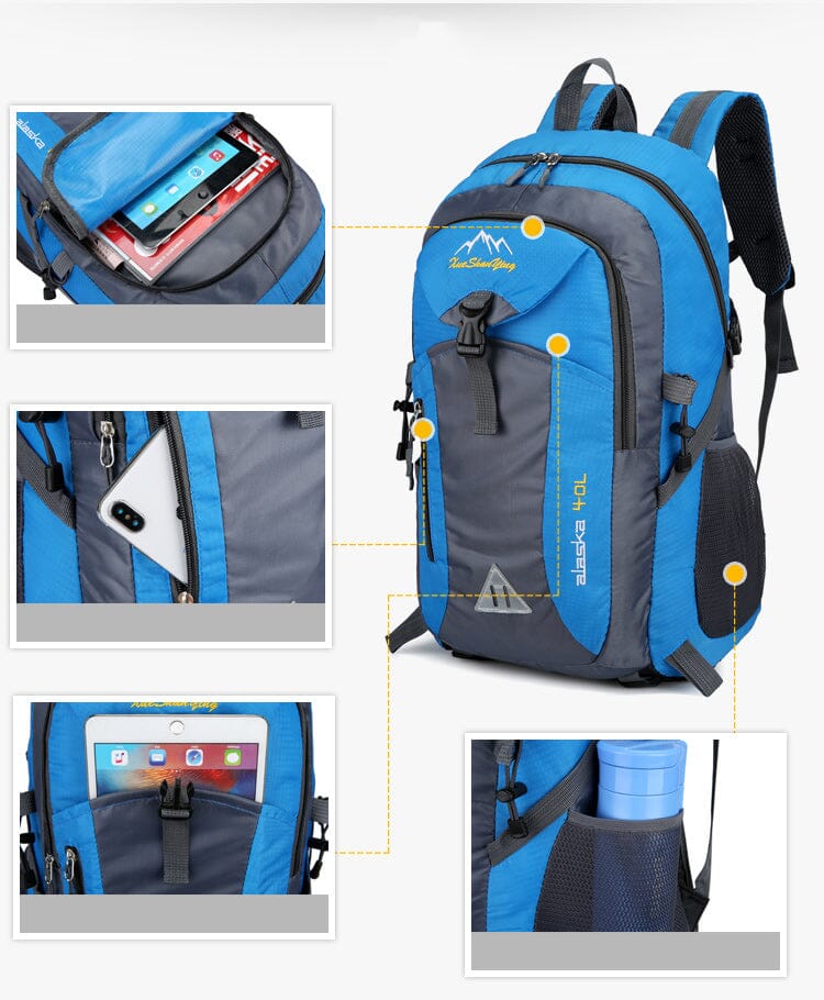 Sac à Dos de Voyage Explorer Alaska 40L Rouge – vue 6 – Yokabag