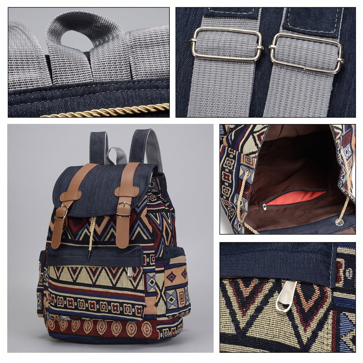 Sac à Dos de Voyage - Motif Aztèque - Édition Explorer – vue 7 – Yokabag