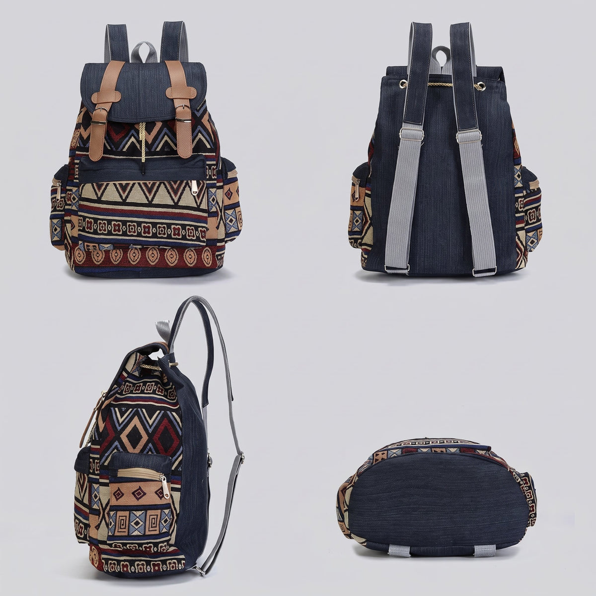 Sac à Dos de Voyage - Motif Aztèque - Édition Explorer Motif 3 – vue 3 – Yokabag
