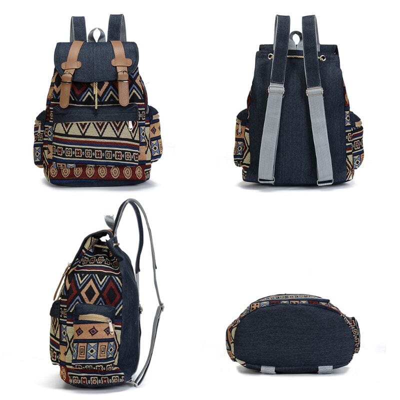 Sac à Dos de Voyage - Motif Aztèque - Édition Explorer Motif 3 – vue 3 – Yokabag