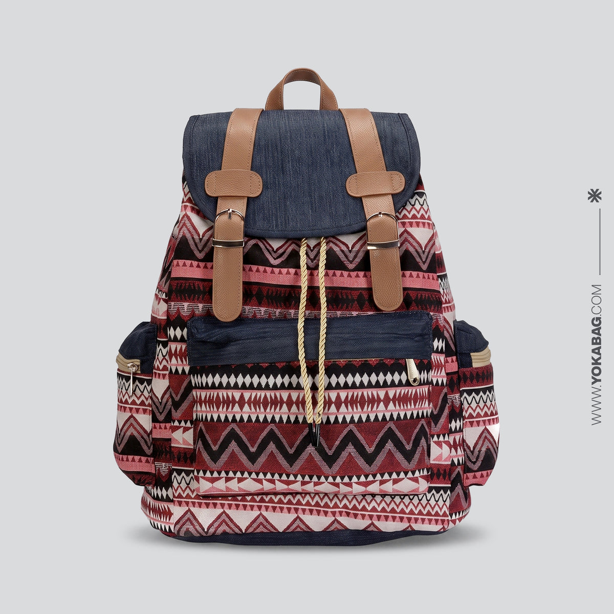 Sac à Dos de Voyage - Motif Aztèque - Édition Explorer Motif 4 – vue 4 – Yokabag
