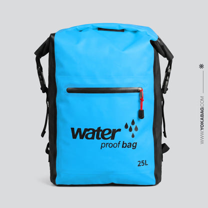 Sac à Dos de Voyage Hydrofuge - Waterproof Bag (25L) Bleu Ciel – vue 2 – Yokabag