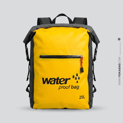 Sac à Dos de Voyage Hydrofuge - Waterproof Bag (25L) Rouge – vue 3 – Yokabag