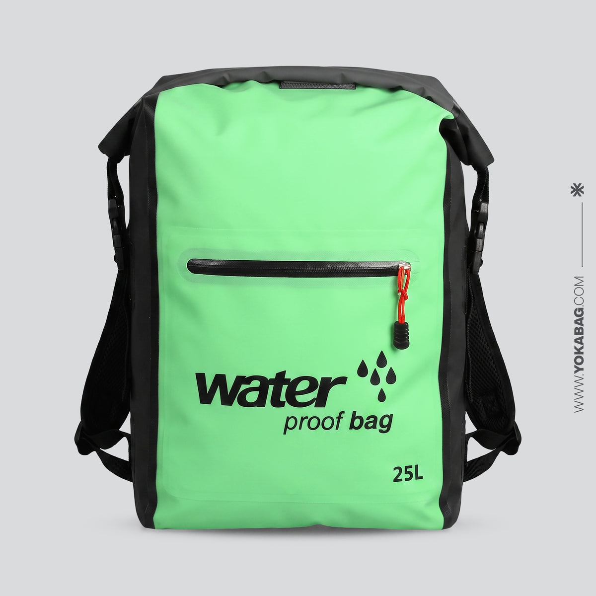 Sac à Dos de Voyage Hydrofuge - Waterproof Bag (25L) Vert – vue 5 – Yokabag