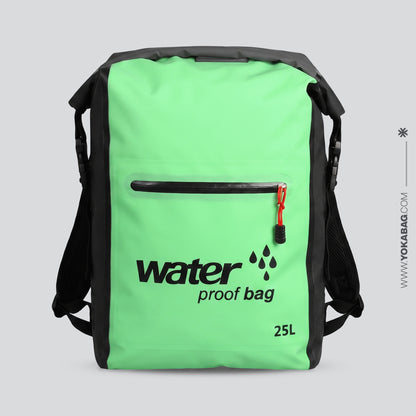Sac à Dos de Voyage Hydrofuge - Waterproof Bag (25L) Vert – vue 5 – Yokabag