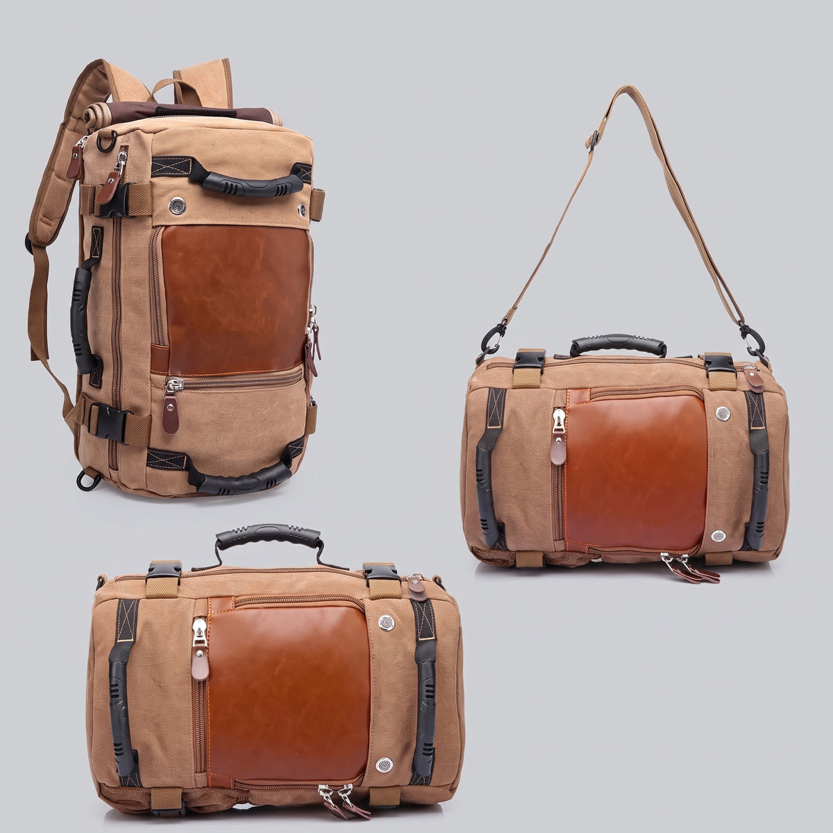 Sac à Dos de Voyage Vintage - Explorateur (Convertible) Khaki – vue 2 – Yokabag