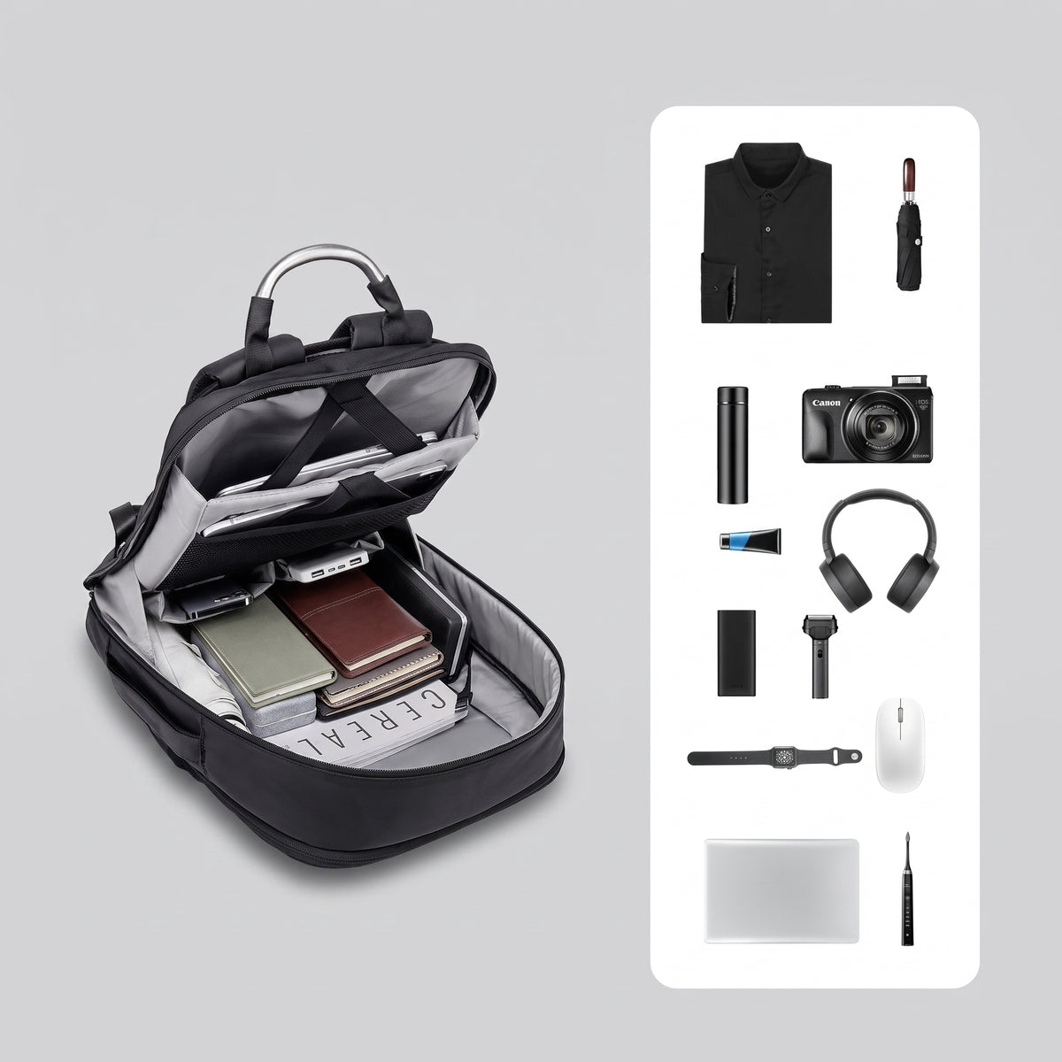 Sac à Dos Extensible Cabine Avion (USB) Voyage – vue 4 – Yokabag