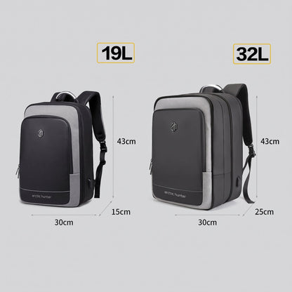 Sac à Dos Extensible Cabine Avion (USB) Voyage Gris – vue 3 – Yokabag
