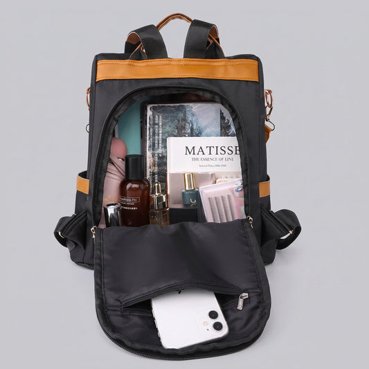 Sac à Dos Femme avec Fermeture arrière voyages Marron – vue 2 – Yokabag