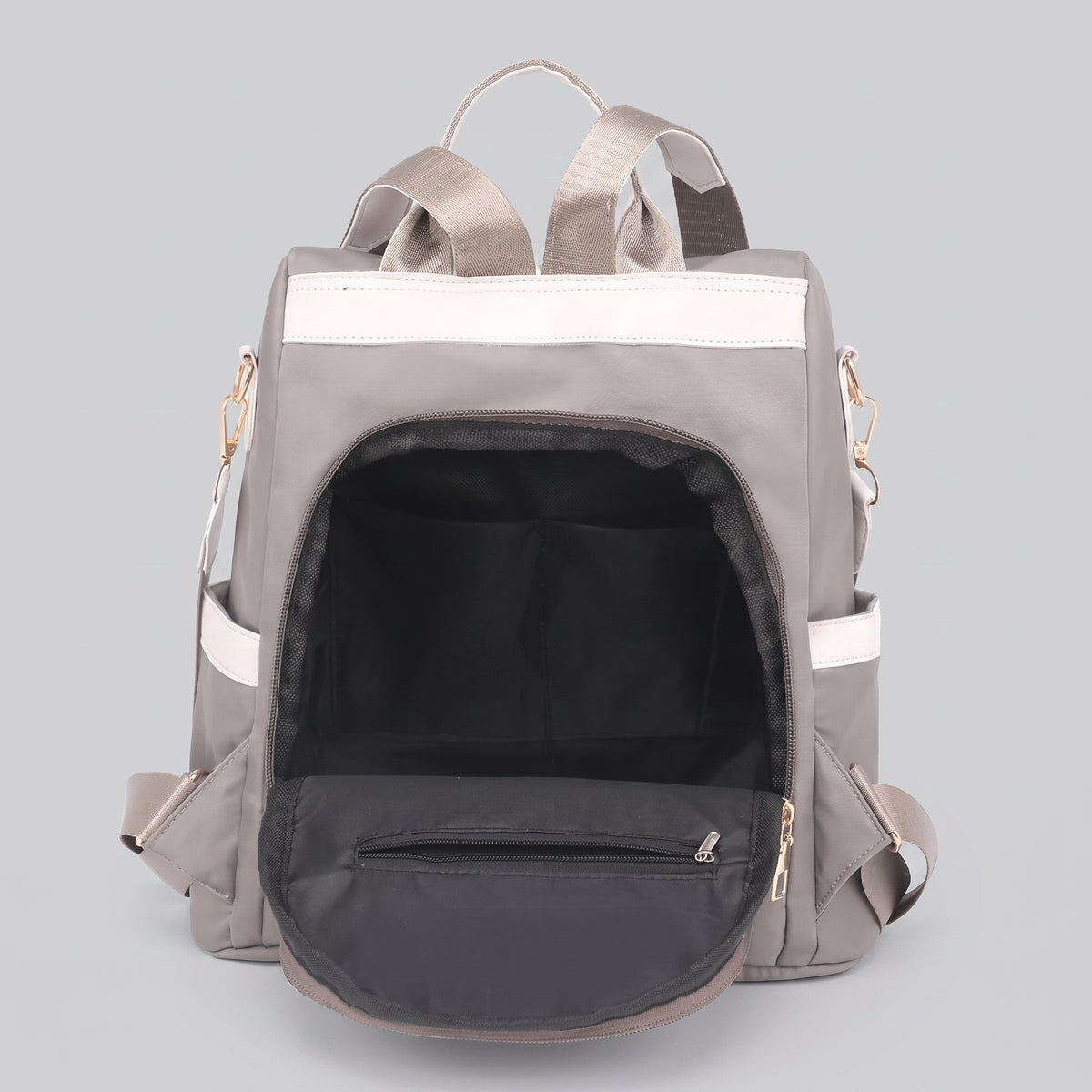 Sac à Dos Femme Fermeture arrière Anthracite – vue 2 – Yokabag