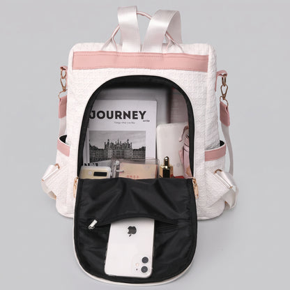 Sac à Dos Voyage pour Femme avec Fermeture Dorsale Beige – vue 2 – Yokabag