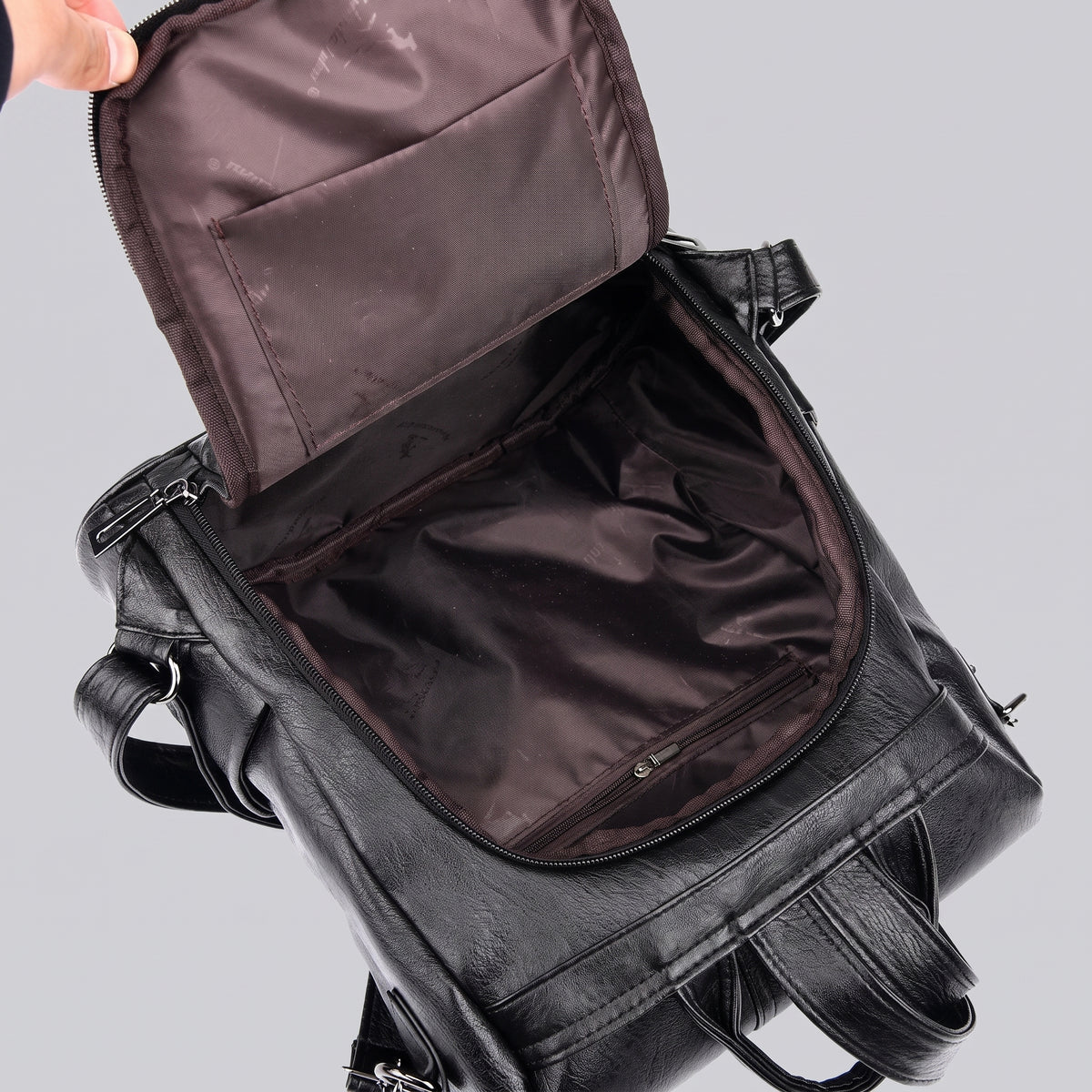 Sac à Dos Femme Voyage Fermeture dos Bordeaux – vue 3 – Yokabag