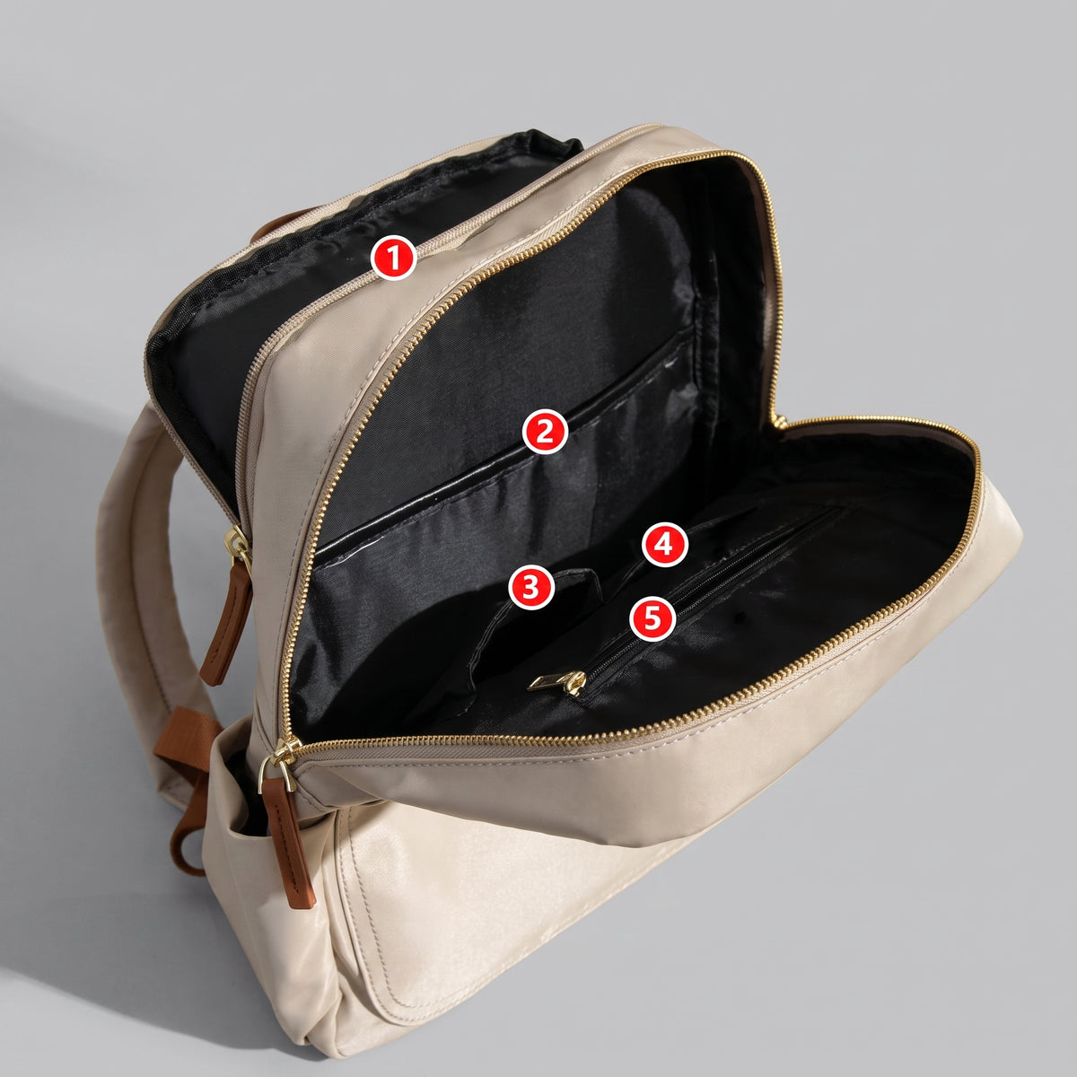Sac à Dos Femme pour Ordinateur 15 Pouces Noir – vue 4 – Yokabag