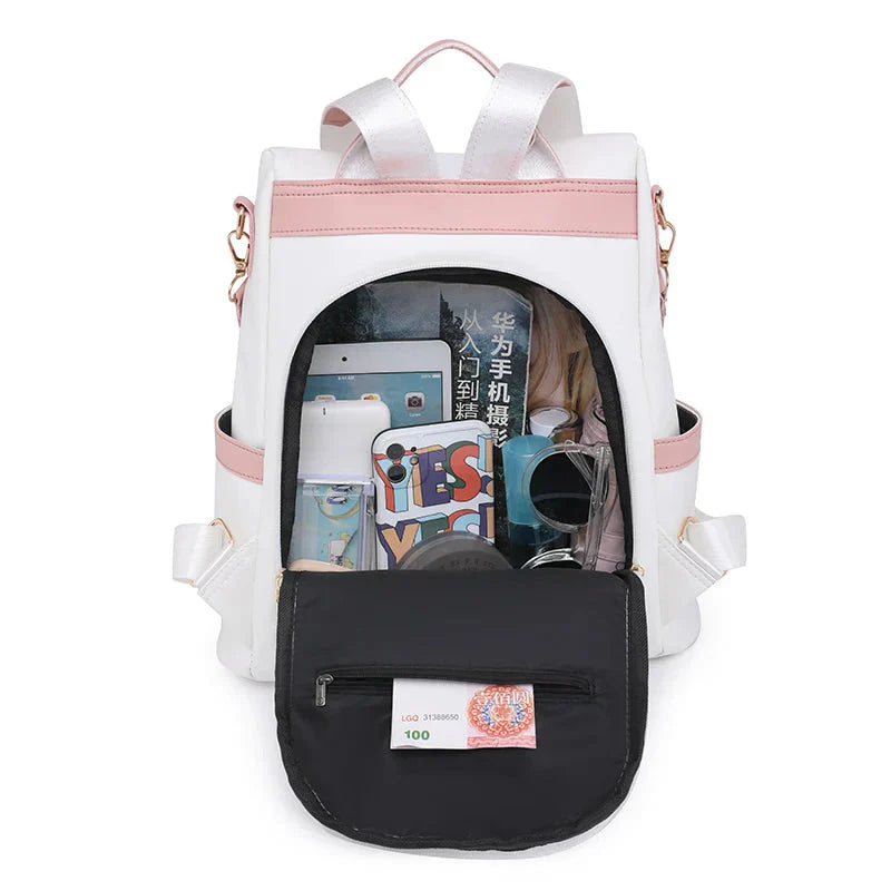 Sac à Dos Femme Offrant une Ouverture Dorsale Bleu – vue 2 – Yokabag