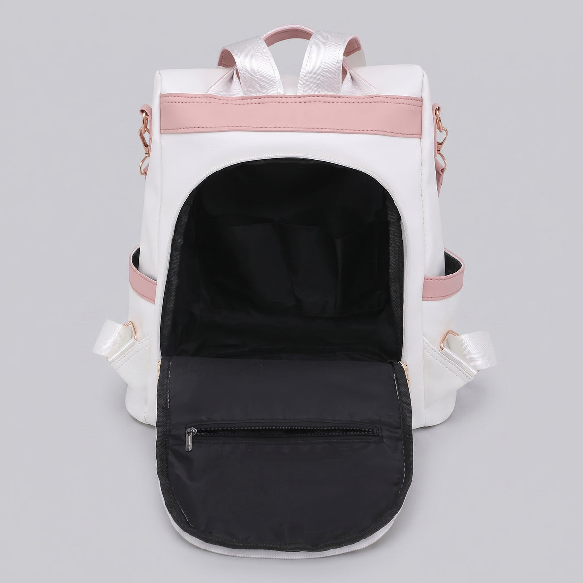 Sac à Dos Femme Offrant une Ouverture Dorsale Violet – vue 3 – Yokabag