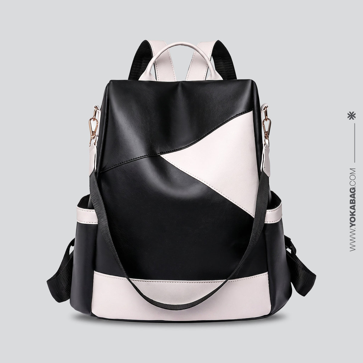 Sac à Dos Femme Offrant une Ouverture Dorsale Rouge – vue 5 – Yokabag