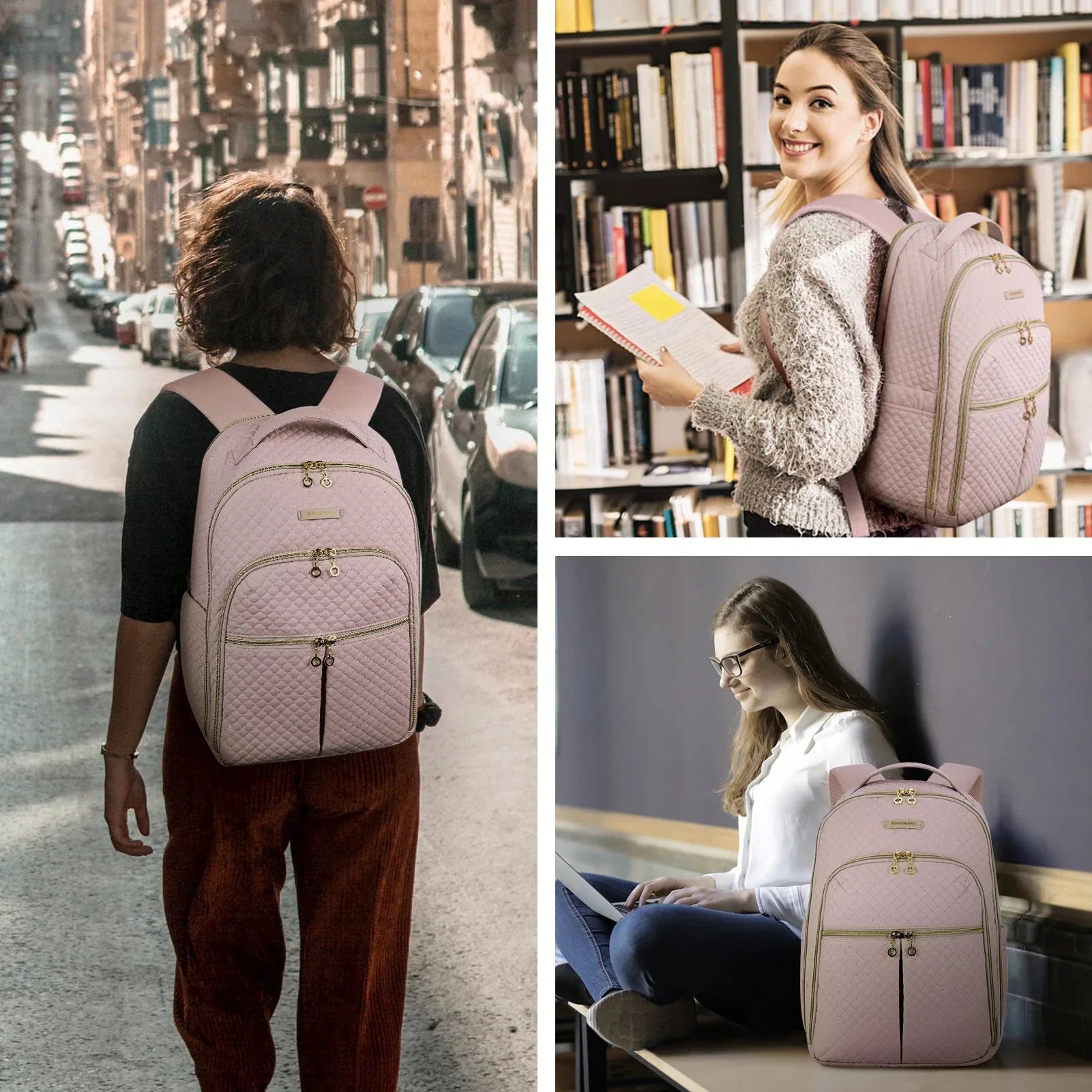 Sac à Dos Femme Voyage Travail Ordinateur 15.6 Pouces – vue 7 – Yokabag