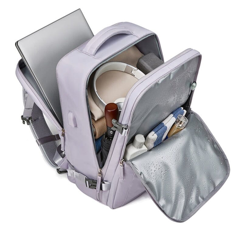 Sac à Dos Femme pour Voyager en Avion en Cabine Gris – vue 4 – Yokabag
